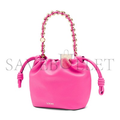LOEWE MINI FLAMENCO PURSE BAG IN MELLOW NAPPA LAMBSKIN 412342-142 (23*17*5.5cm)