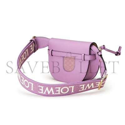 LOEWE MINI GATE DUAL BAG IN SOFT CALFSKIN AND JACQUARD A650N46X13-654 (21*12.5*9.5cm)