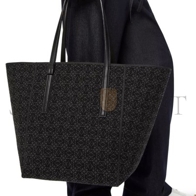 LOEWE T TOTE BAG IN ANAGRAM JACQUARD AND CALFSKIN B657Z73X03-1268 (54.5*35*17cm)