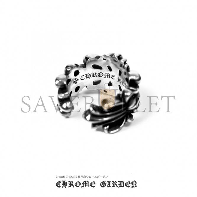 CHROME HEARTS DOUBLE FLORAL RING