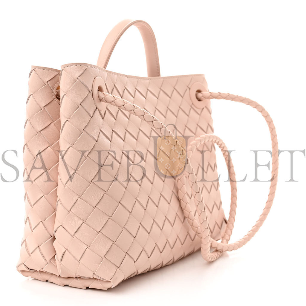 BOTTEGA VENETA NAPPA INTRECCIATO SMALL ANDIAMO SHOULDER BAG LOTUS (25*20*10cm)