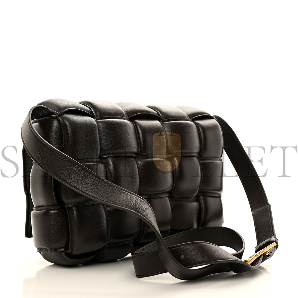 BOTTEGA VENETA NAPPA MAXI INTRECCIATO PADDED CASSETTE CROSSBODY BAG FONDENTE  (25*17*10cm)