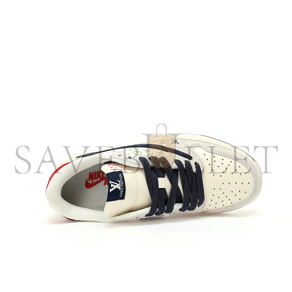 NIKE AIR JORDAN 1 LOW OG SP BEIGE NAVY LV MONOGRAM YQ2088-668