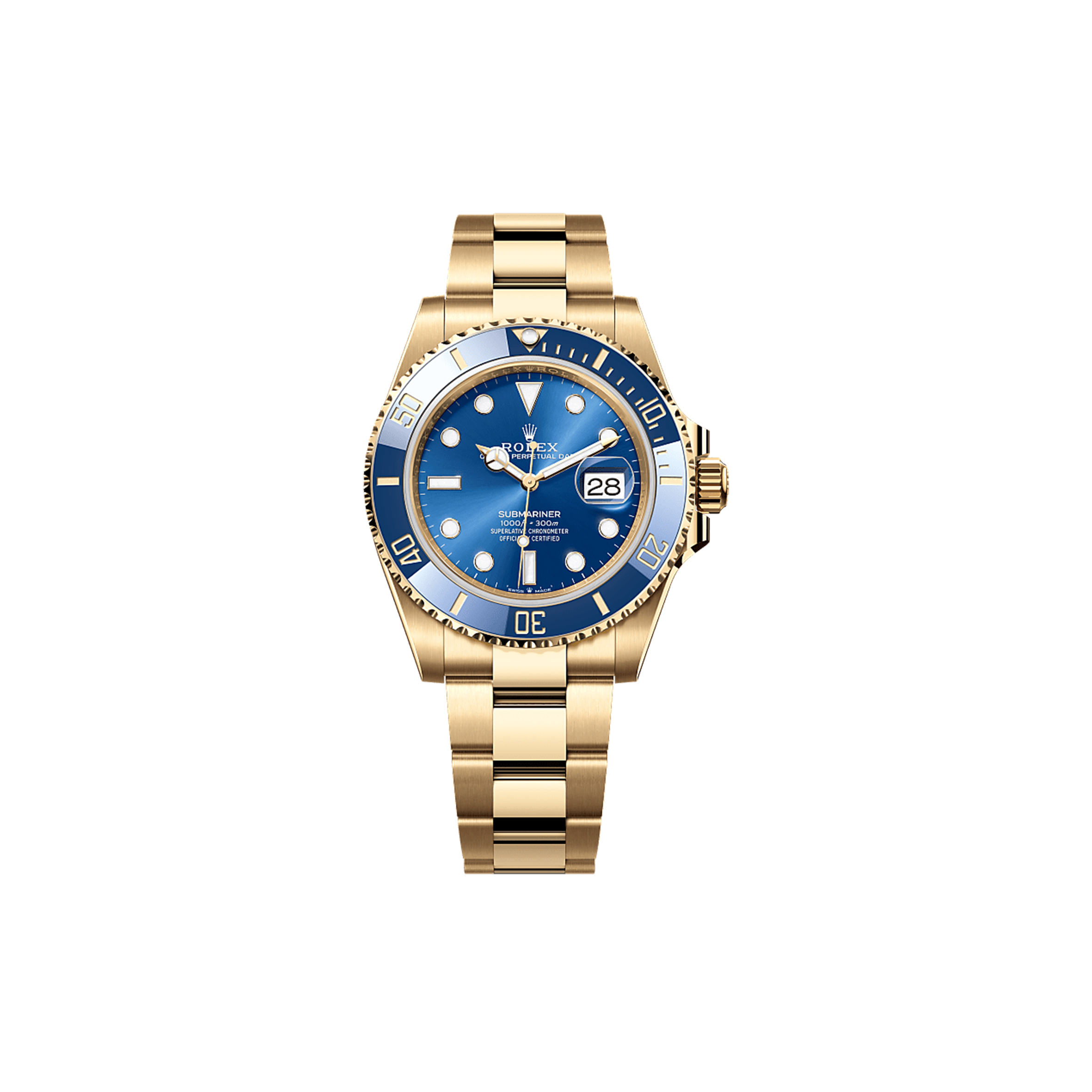 ROLEX SUBMARINER DATE OYSTER, 41 MM, YELLOW GOLD WATCH 126618LB