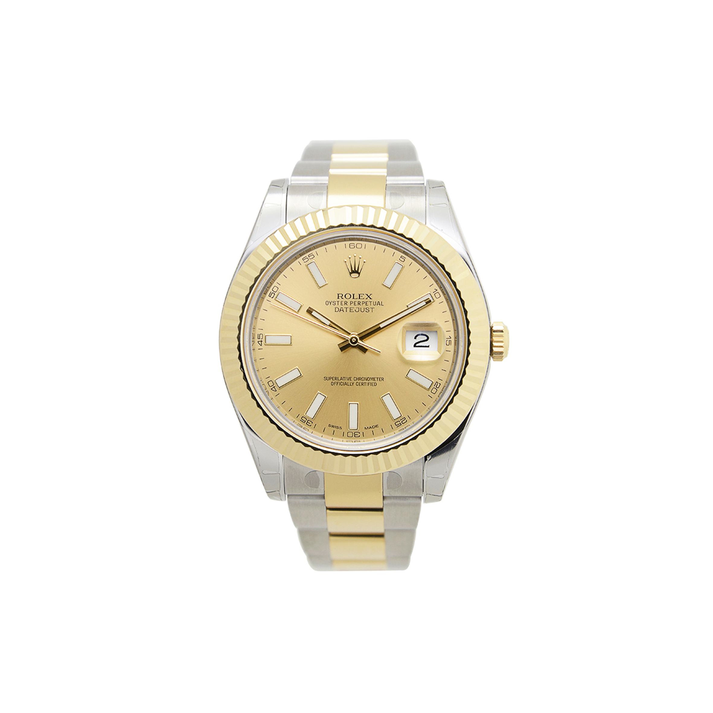 ROLEX DATEJUST CHAMPAGNE DIAL WATCH 116333