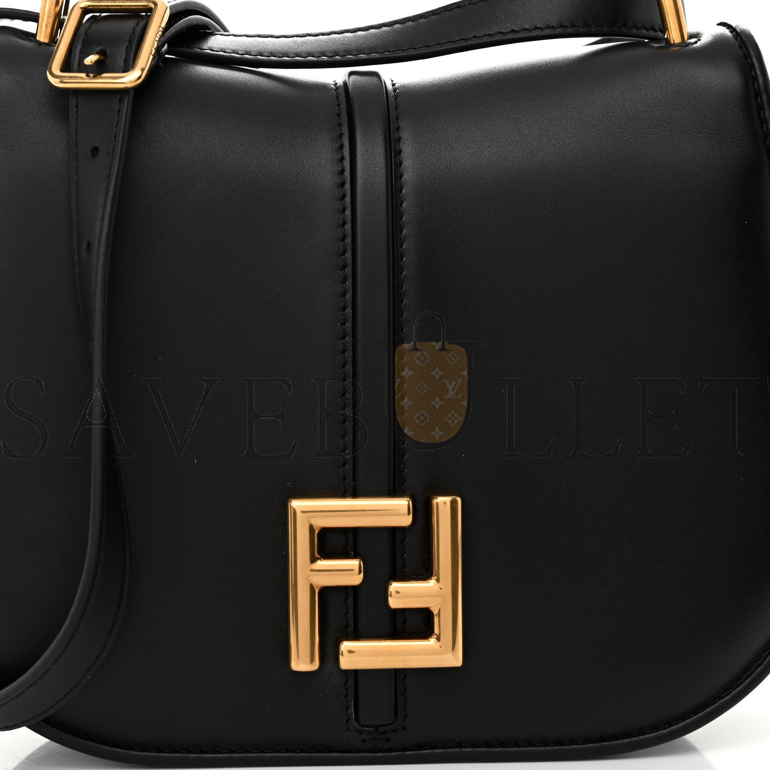 FENDI VITELLO BRENTA CHER MEDIUM FENDI C&#X27;MON BLACK (25*18*8cm)