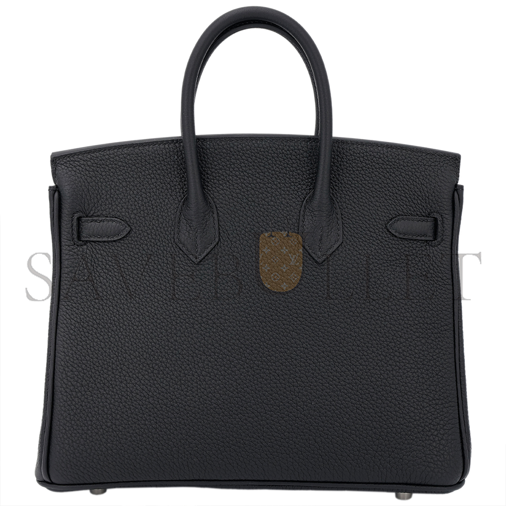 HERMES MASTER BIRKIN 25 NOIR BLACK TOGO CALFSKIN SILVER BUCKLE BAG 10089040 (25*20*13cm)