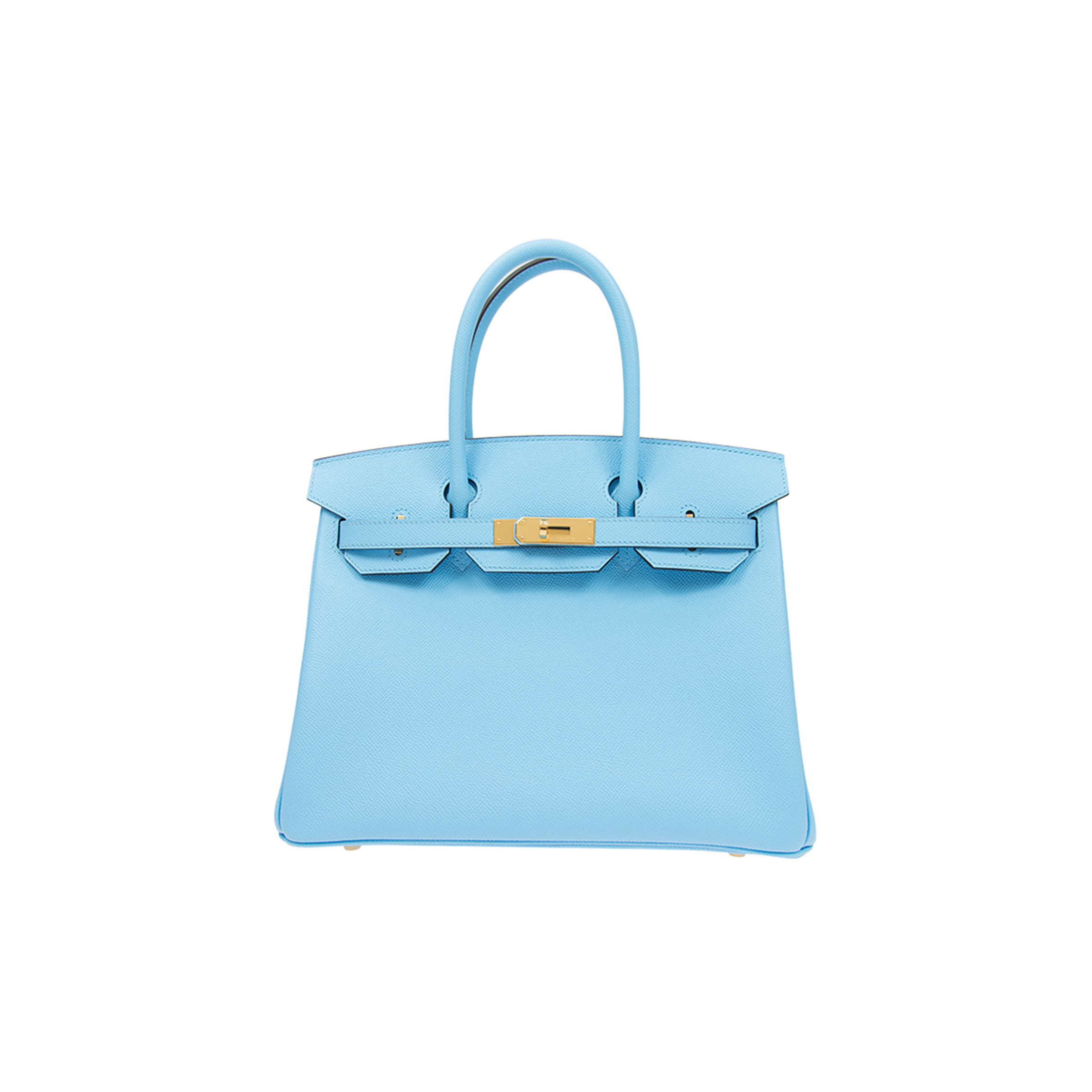 HERMES MASTER BIRKIN 25 SKY BLUE TOP HANDLE BAG BK307NEPGP (25*20*13cm)