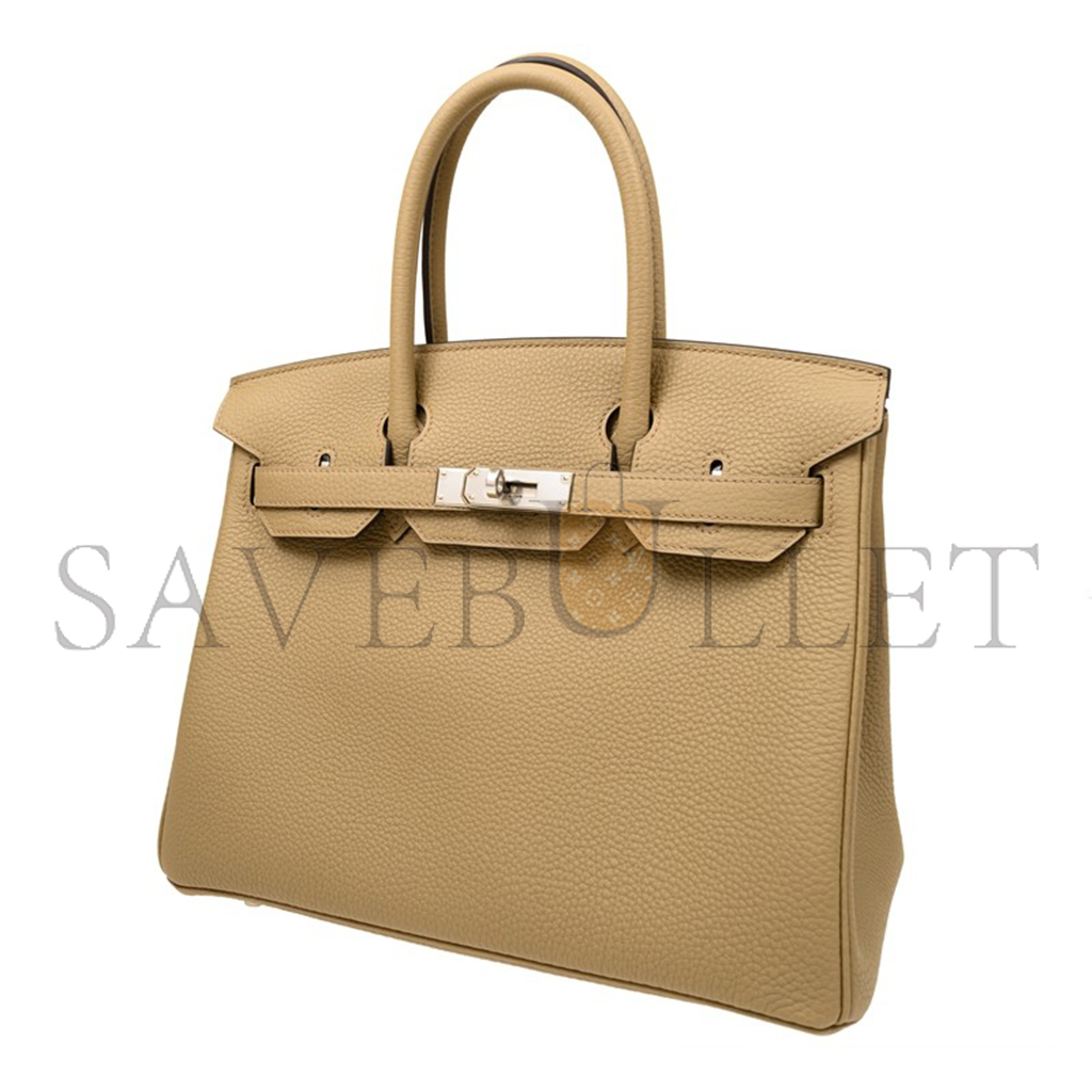 HERMES MASTER BIRKIN 25 TRENCH COAT GREY TOTE BK308QTGSS (25*20*13cm)