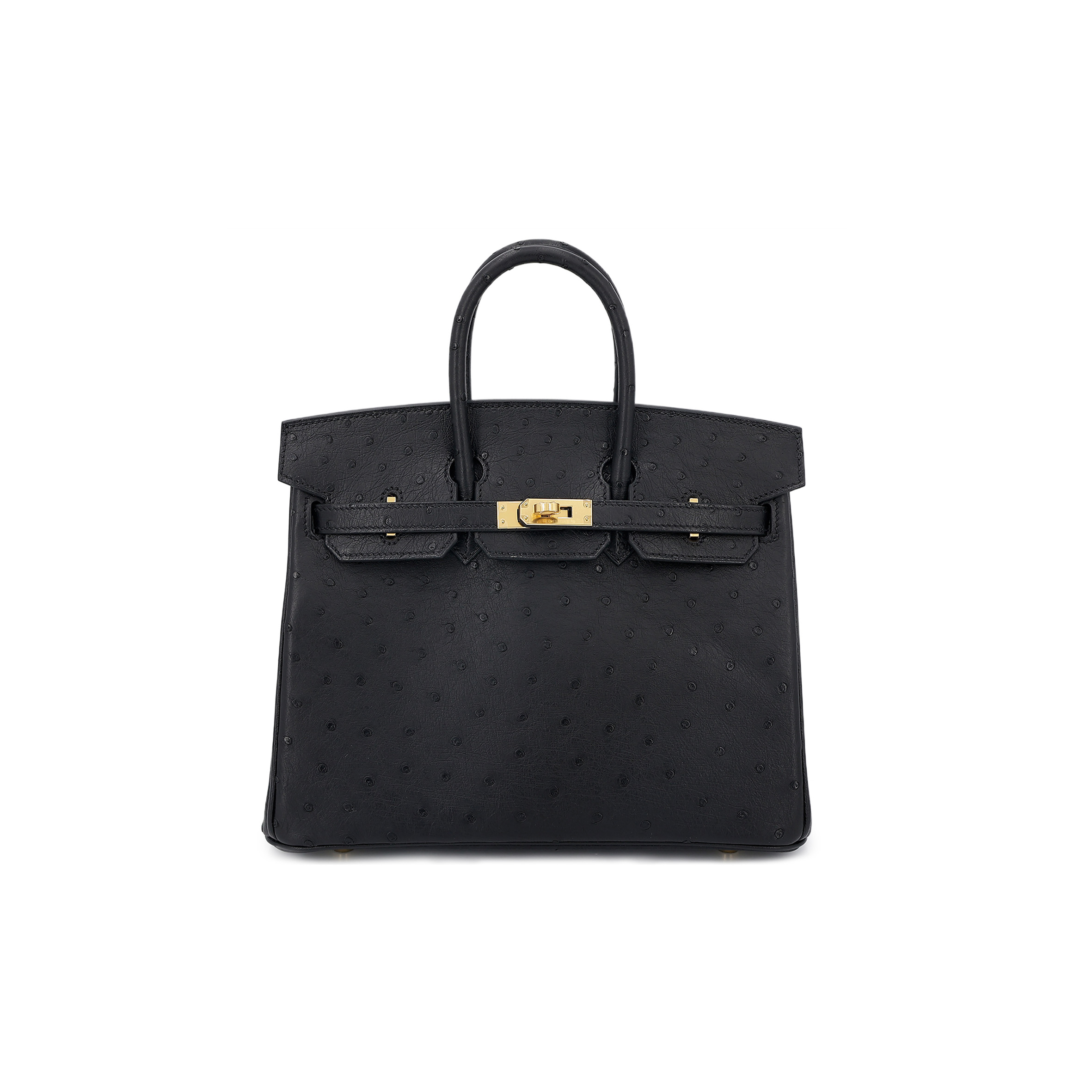 HERMES MASTER BIRKIN 30 BLACK OSTRICH WITH ROSE GOLD HARDWARE HANDBAG 10099995 (30*22*16cm)