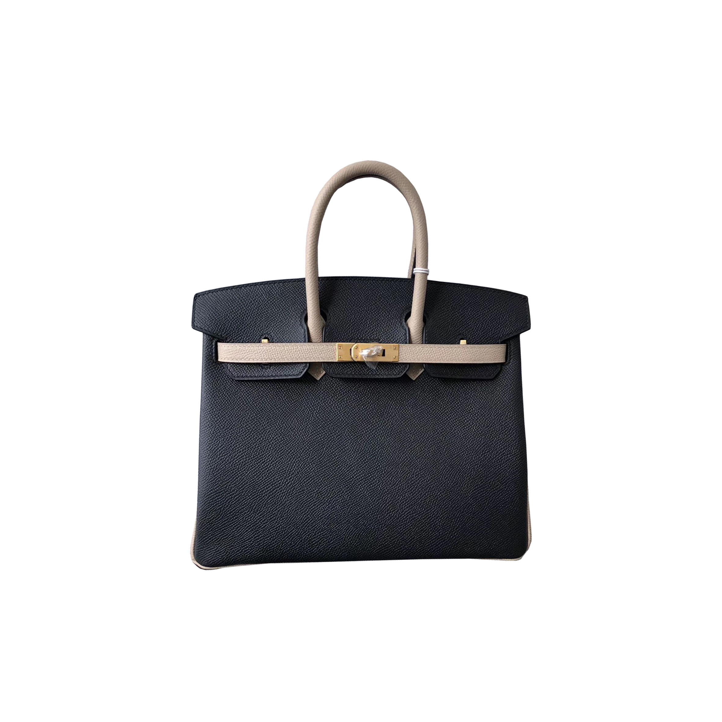 HERMÈS MASTER BIRKIN 25 CLEMENS LEATHER MIDNIGHT BLUE BUTT GRAY 23062729 (25*20*13cm)