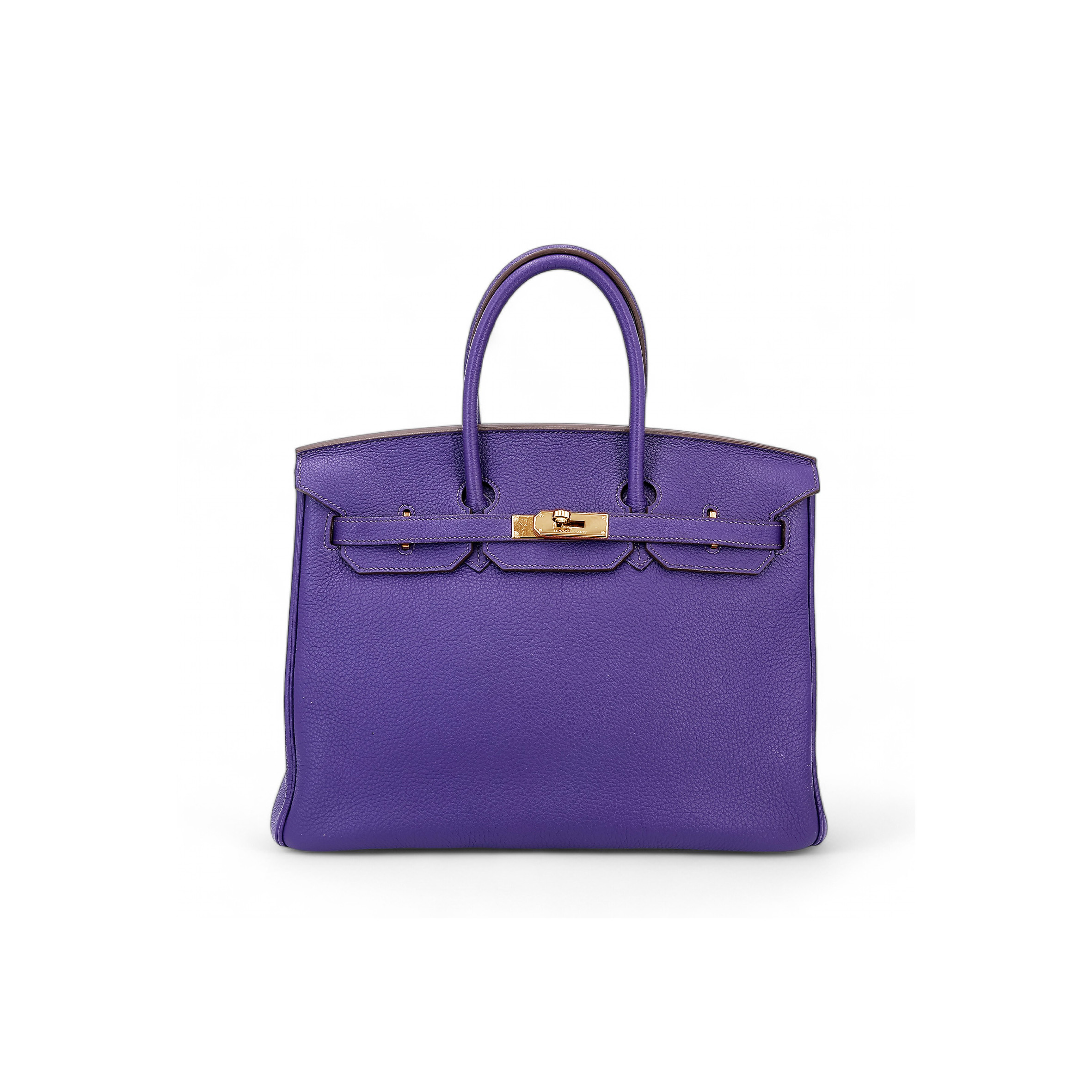 HERMES MASTER BIRKIN 35 TOGO LEATHER CALFSKIN FANTASY PURPLE GOLD BUCKLE BAG BK30P9TGCM (35*28*18cm)