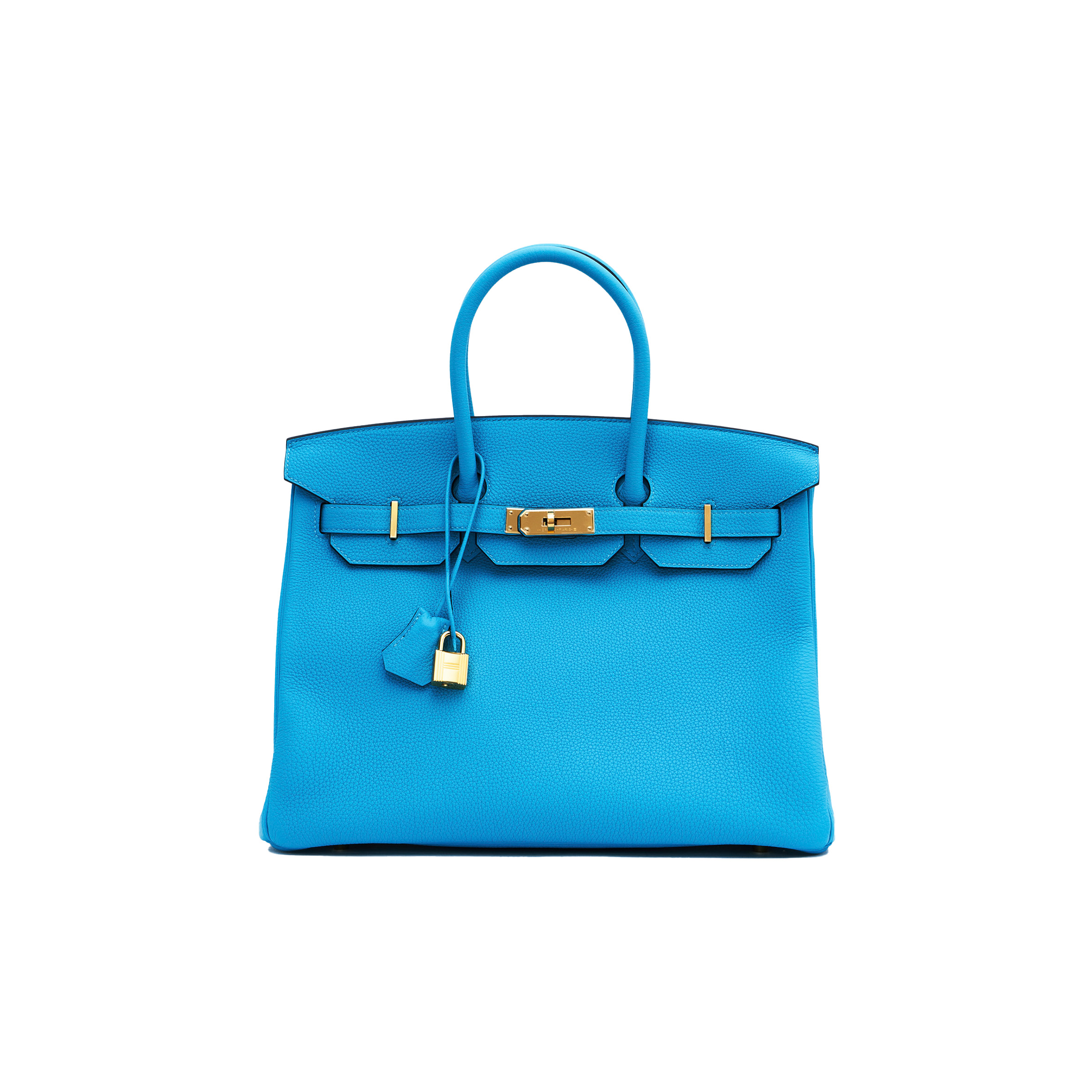 HERMÈS MASTER BIRKIN 25 TOGO LEATHER BLUE GOLD BUCKLE BAG MSBK2300910 (25*20*13cm)