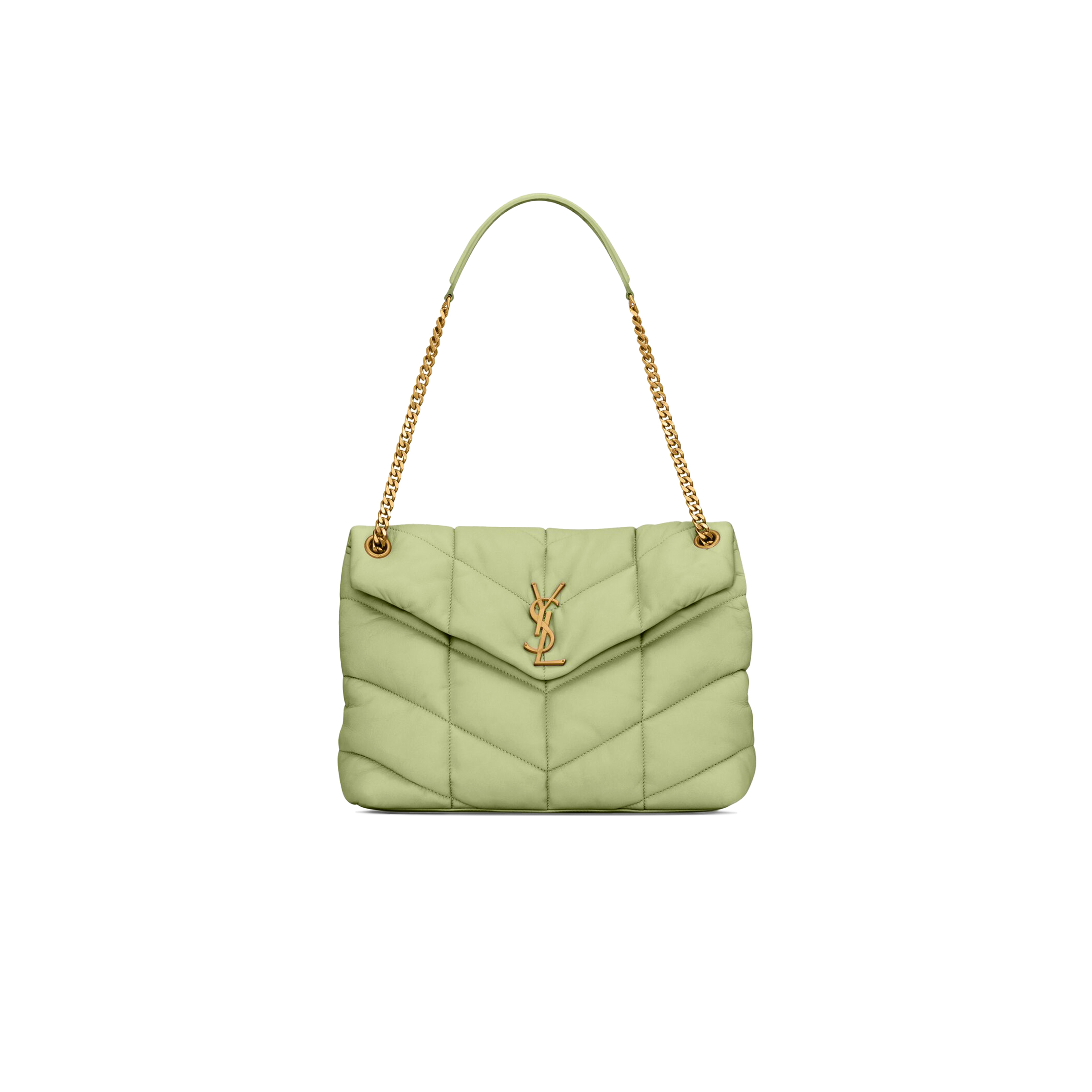 YSL PUFFER MEDIUM CHAIN BAG IN QUILTED LAMBSKIN 577475187745 (35*23*13.5cm)