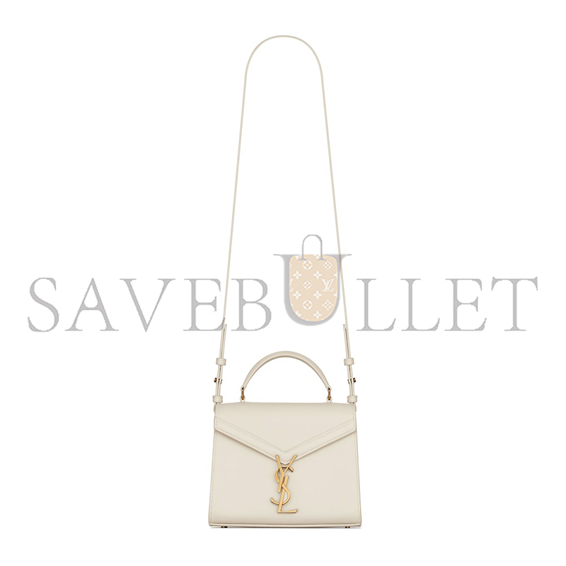 YSL CASSANDRA MINI TOP HANDLE BAG IN GRAIN DE POUDRE EMBOSSED LEATHER 623930BOW0W9207 (20*16*7.5cm)