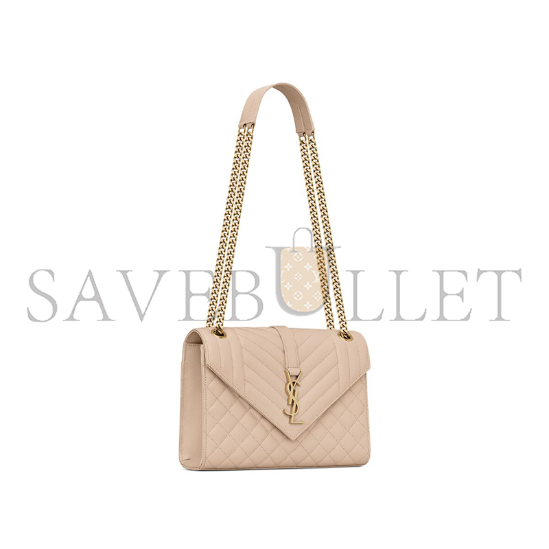 YSL ENVELOPE MEDIUM IN QUILTED GRAIN DE POUDRE EMBOSSED LEATHER 600185BOW912721 (24*17.5*6cm) YSL ENVELOPE MEDIUM IN QUILTED GRAIN DE POUDRE EMBOSSED LEATHER 600185BOW912721 (24*17.5*6cm)