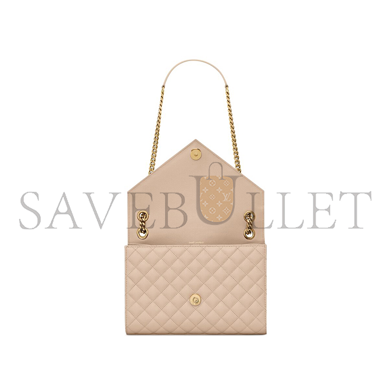YSL ENVELOPE MEDIUM IN QUILTED GRAIN DE POUDRE EMBOSSED LEATHER 600185BOW912721 (24*17.5*6cm) YSL ENVELOPE MEDIUM IN QUILTED GRAIN DE POUDRE EMBOSSED LEATHER 600185BOW912721 (24*17.5*6cm)