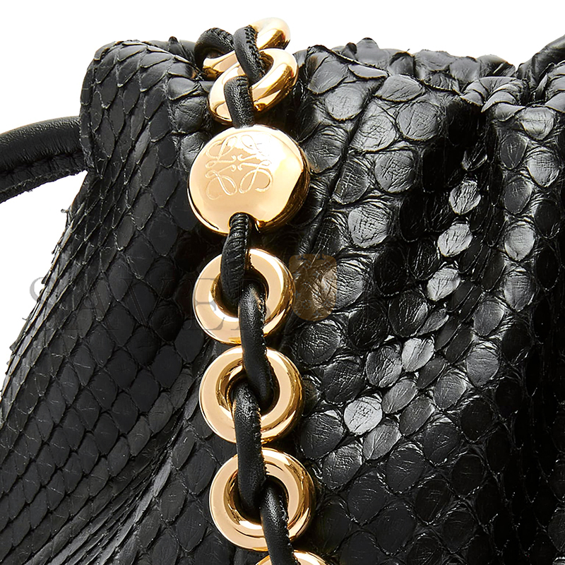 LOEWE MEDIUM FLAMENCO PURSE IN SNAKESKIN 012403-054 (30*20*10.5cm)