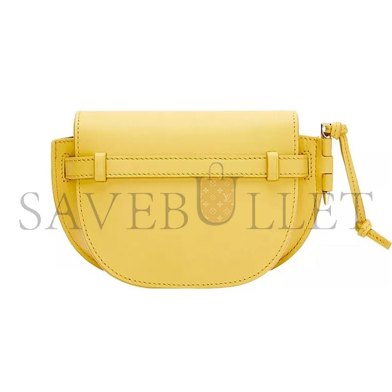 LOEWE MINI GATE DUAL BAG IN SOFT CALFSKIN AND JACQUARD A650N46X13-7969 (21*12.5*9.5cm)