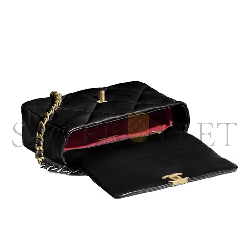 CHANEL 19 BAG LARGE BLACK AS1161 B02875 94305 (30*20*10cm)
