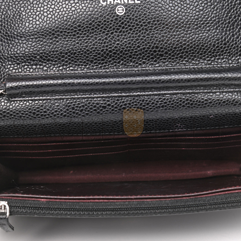 CHANEL CAVIAR QUILTED WALLET ON CHAIN WOC BLACk AP0250 (19*12*4.5cm)
