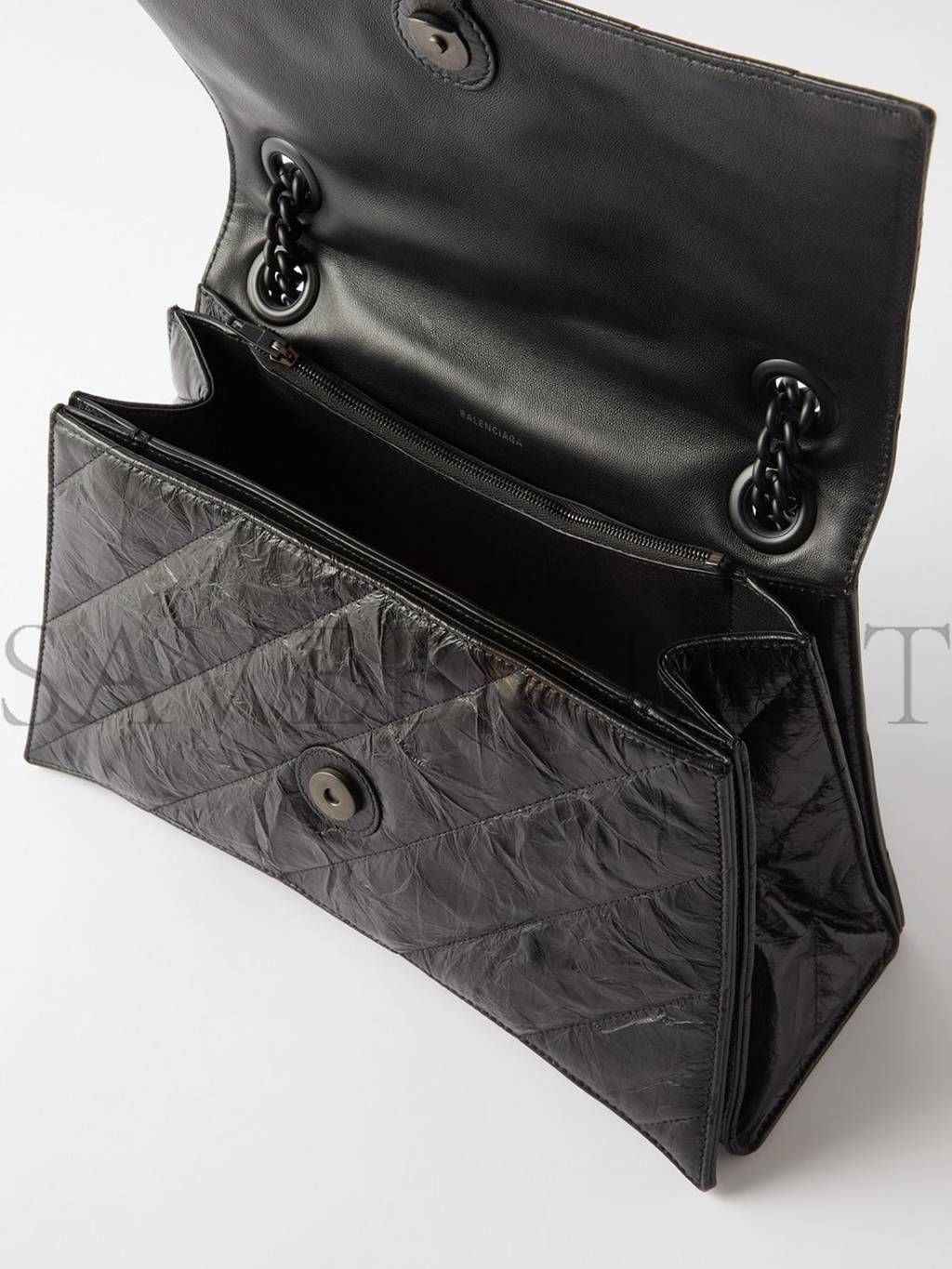 BALENCIAGA BLACK CRUSH M QUILTED CREASED LEATHER SHOULDER BAG  MATCHESFASHION US (30.9*20.3*11.4cm)