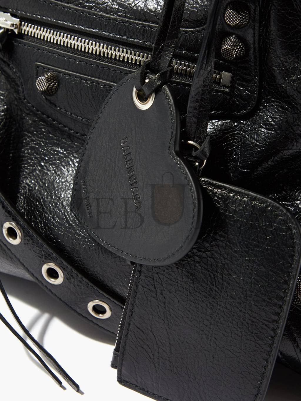 BALENCIAGA BLACK NEO CAGOLE CITY GRAINED-LEATHER SHOULDER BAG MATCHESFASHION US (38*23*16cm)