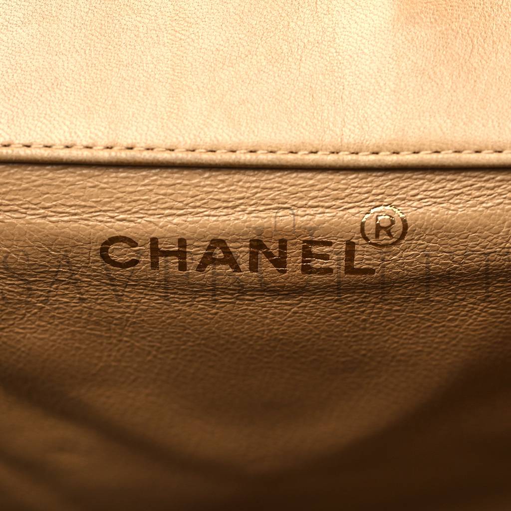 CHANEL LAMBSKIN QUILTED BACKPACK BEIGE GOLD HARDWARE (21.6*22.2*10.2cm)