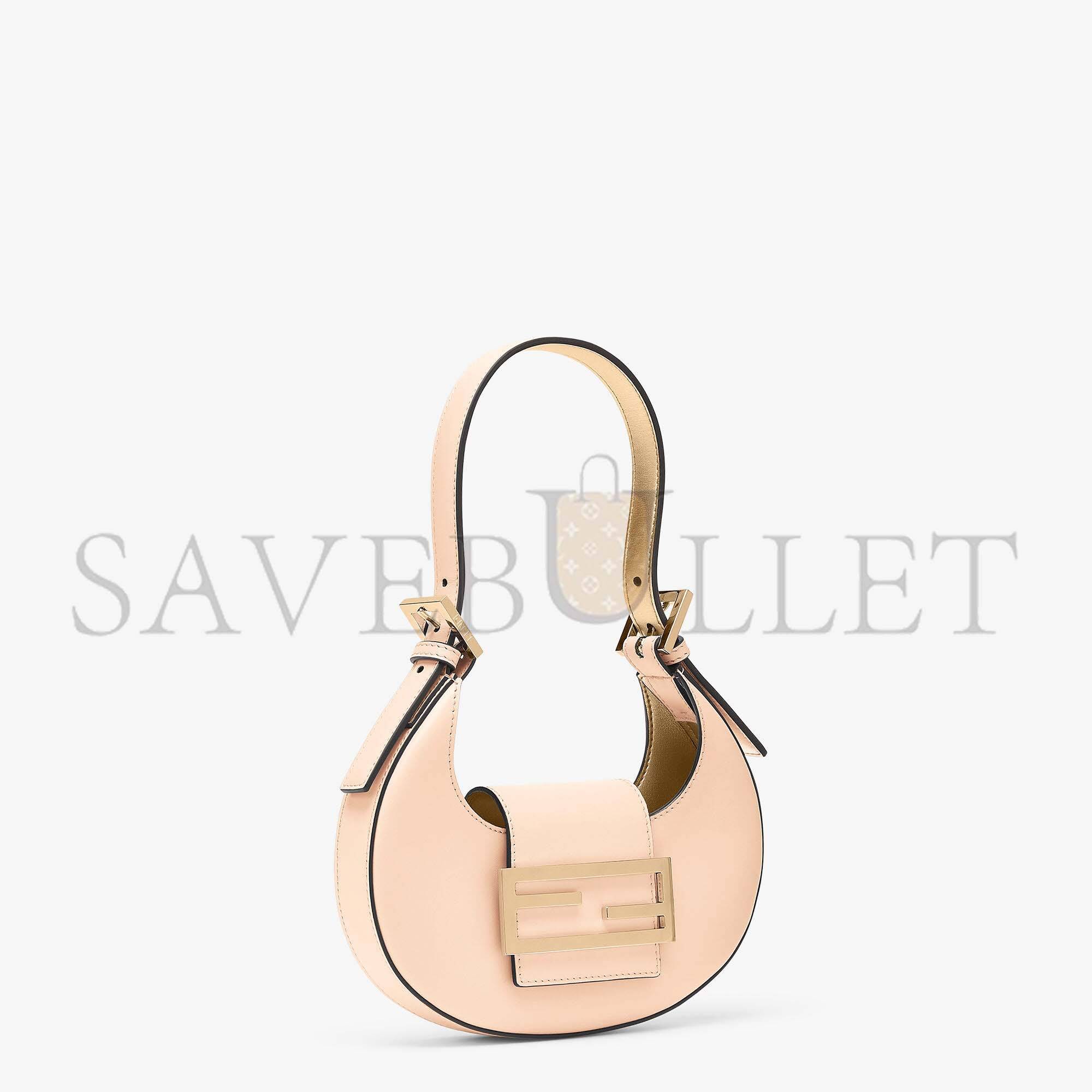 FENDI COOKIE - PALE PINK LEATHER MINI BAG 8BS065AAIWF14N1 (22*17.5*4.5cm)