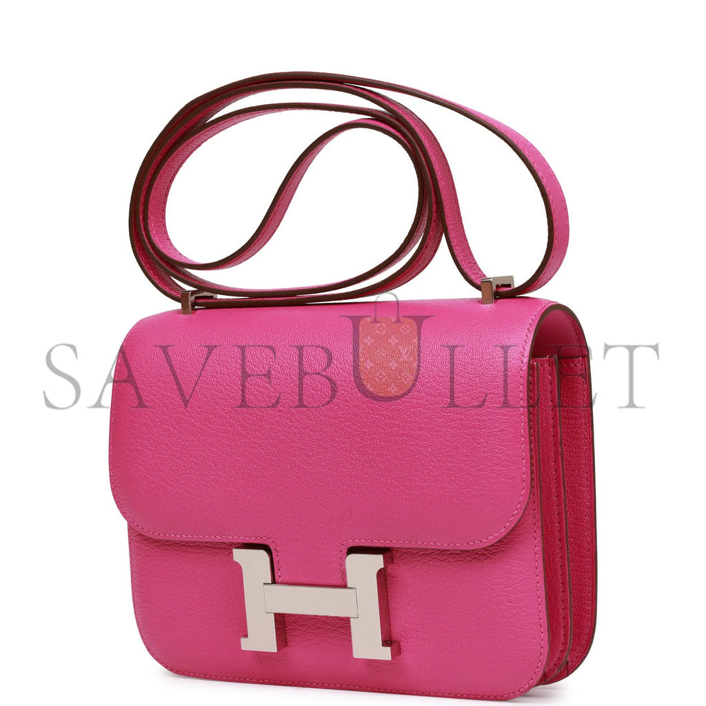 HERMES CONSTANCE 18 MAGNOLIA EVERCOLOR PALLADIUM HARDWARE (18cm)