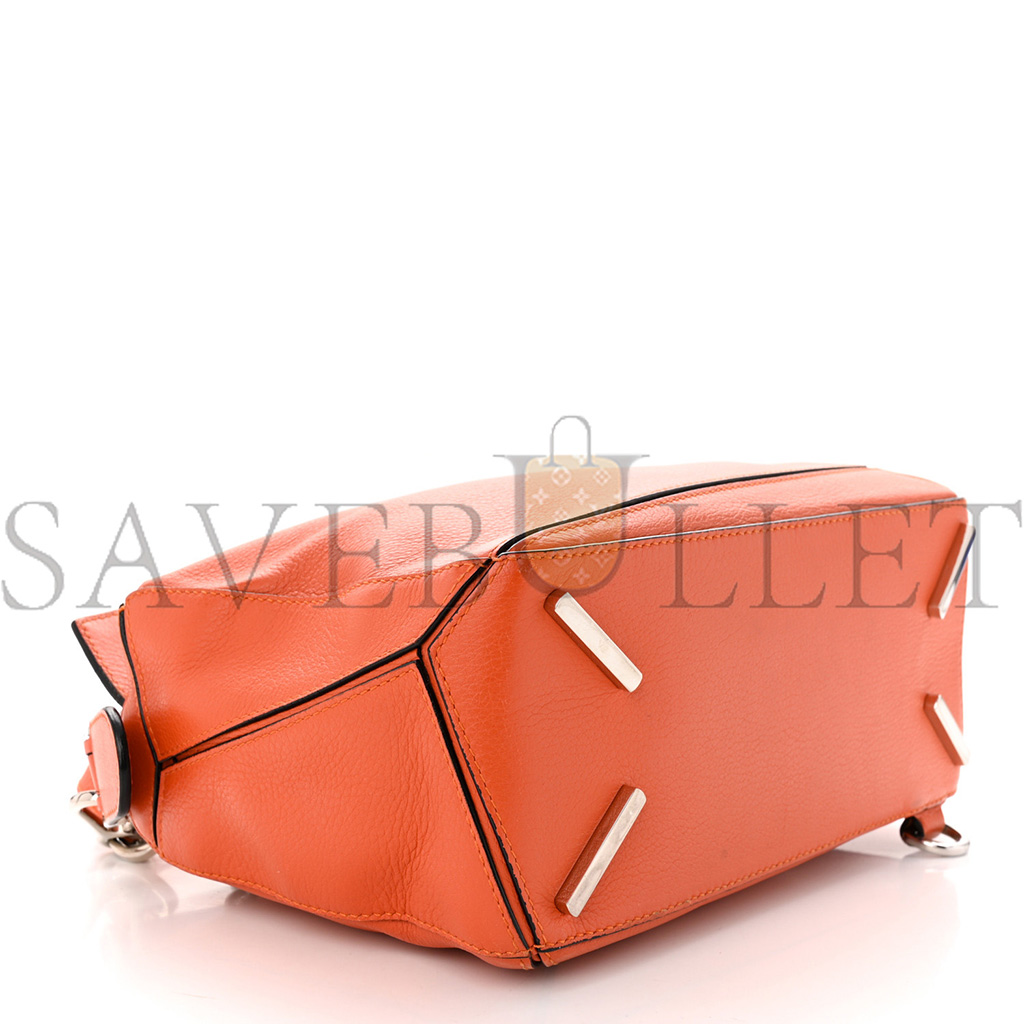 LOEWE CALFSKIN SMALL PUZZLE BAG CORAL (24*16.5*10.5cm)