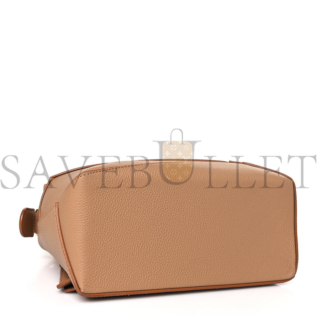 LOEWE GRAINED CALFSKIN SMALL PUZZLE EDGE BAG TOFFEE (24*16.5*10.5cm)