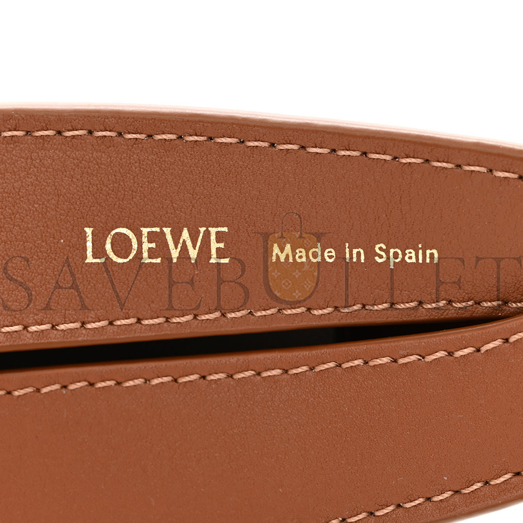 LOEWE JACQUARD ANAGRAM CALFSKIN SMALL LUNA BAG TAN PECAN (23*18*6cm)