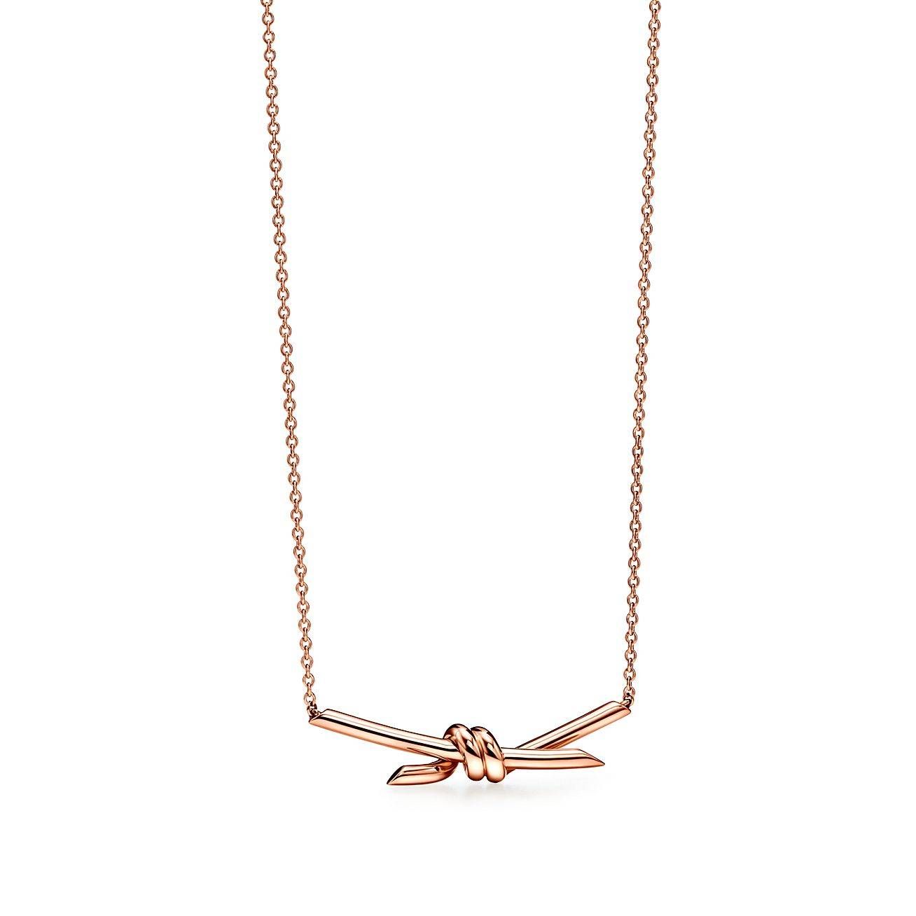 TIFFANY KNOT PENDANT IN ROSE GOLD