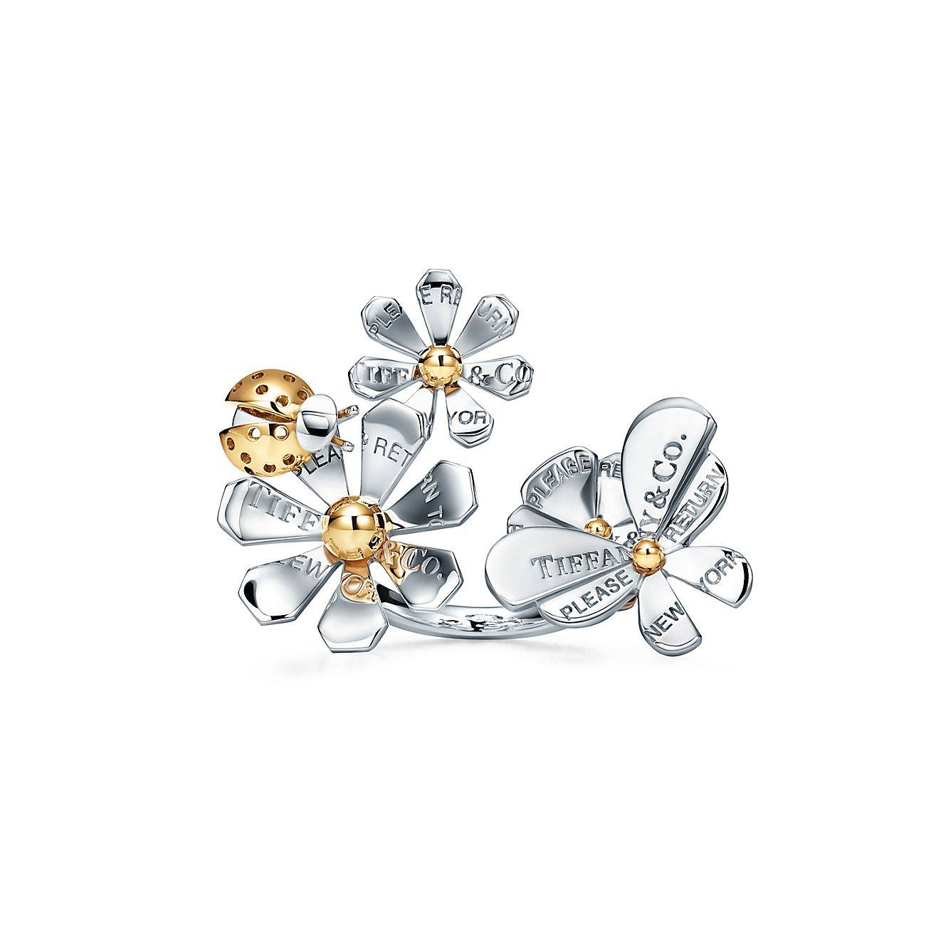 TIFFANY RETURN TO TIFFANY® LOVE BUGS CLUSTER RING IN STERLING SILVER AND 18K GOLD