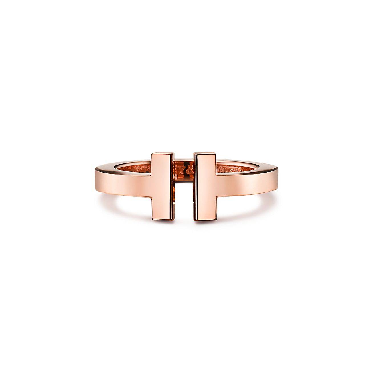 TIFFANY T SQUARE RING IN ROSE GOLD