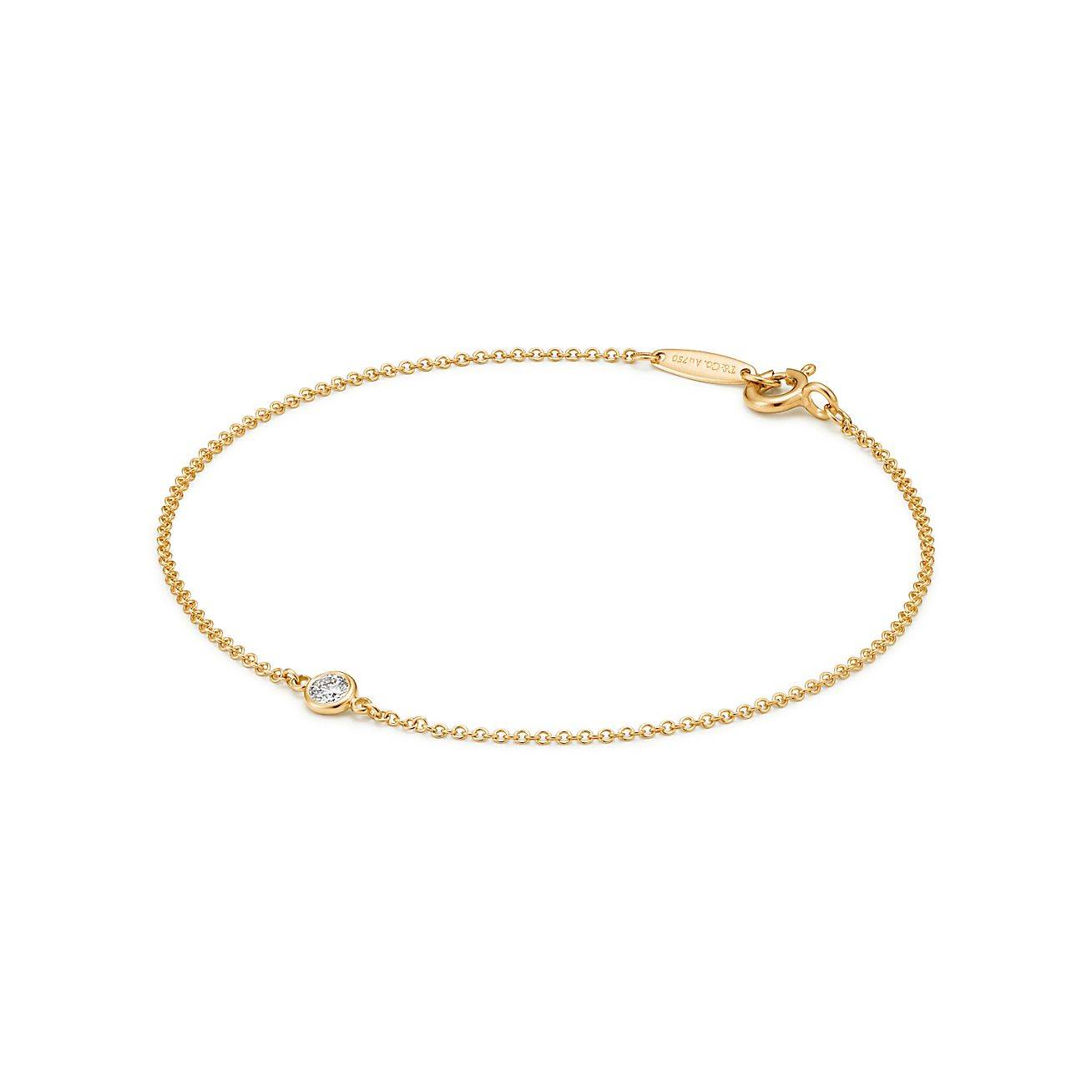 TIFFANY  ELSA PERETTI® DIAMONDS BY THE YARD® SINGLE DIAMOND BRACELET IN YELLOW GOLD