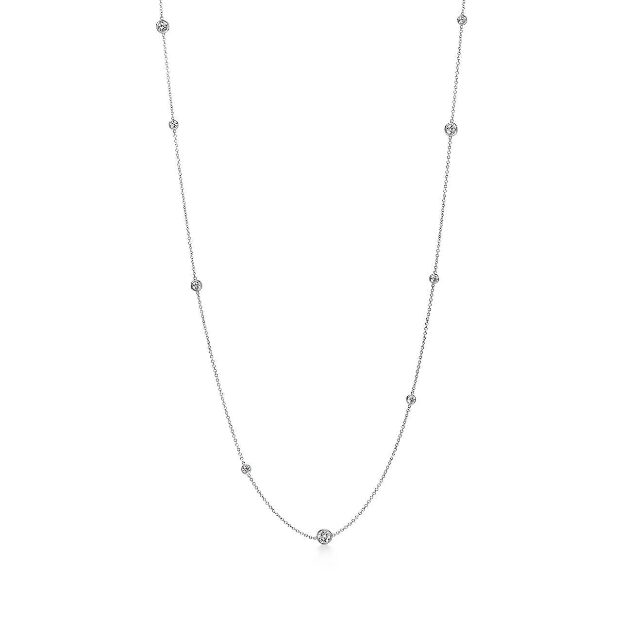 TIFFANY  ELSA PERETTI® DIAMONDS BY THE YARD® SPRINKLE NECKLACE IN PLATINUM WITH DIAMONDS