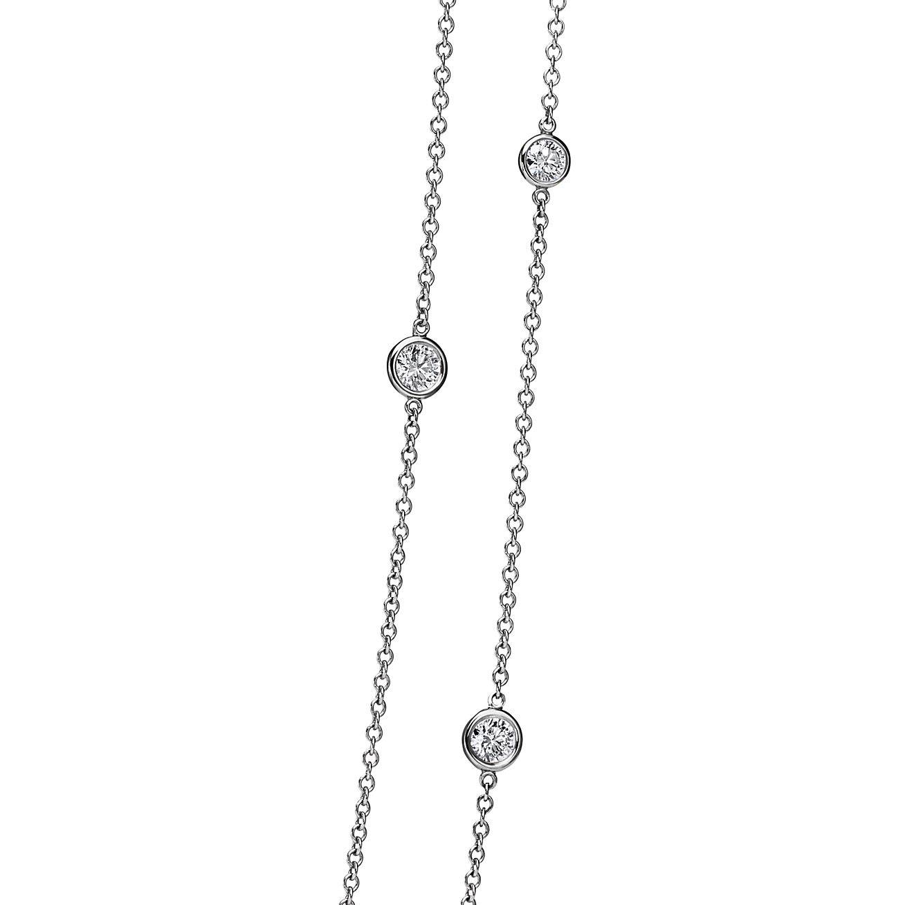 TIFFANY  ELSA PERETTI® DIAMONDS BY THE YARD® SPRINKLE NECKLACE IN PLATINUM WITH DIAMONDS