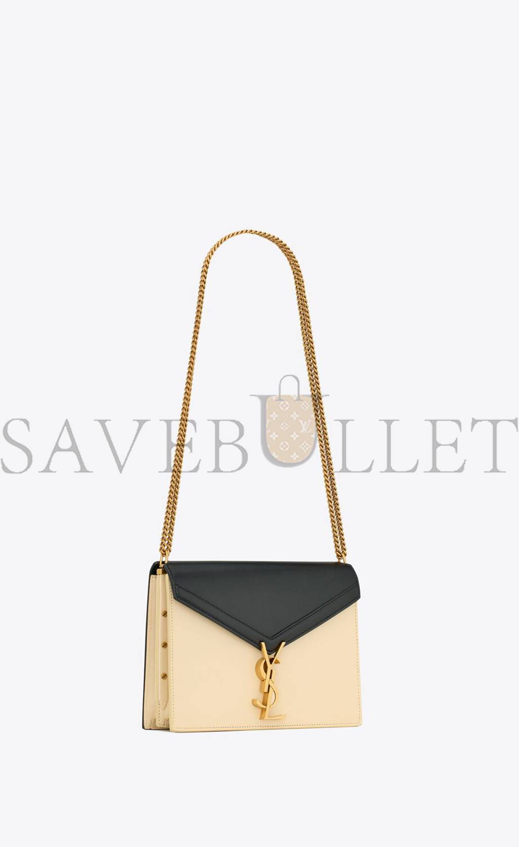 YSL CASSANDRA MEDIUM CHAIN BAG IN BOX SAINT LAURENT LEATHER 53275016C7W1089 (22*16.5*5.5cm)