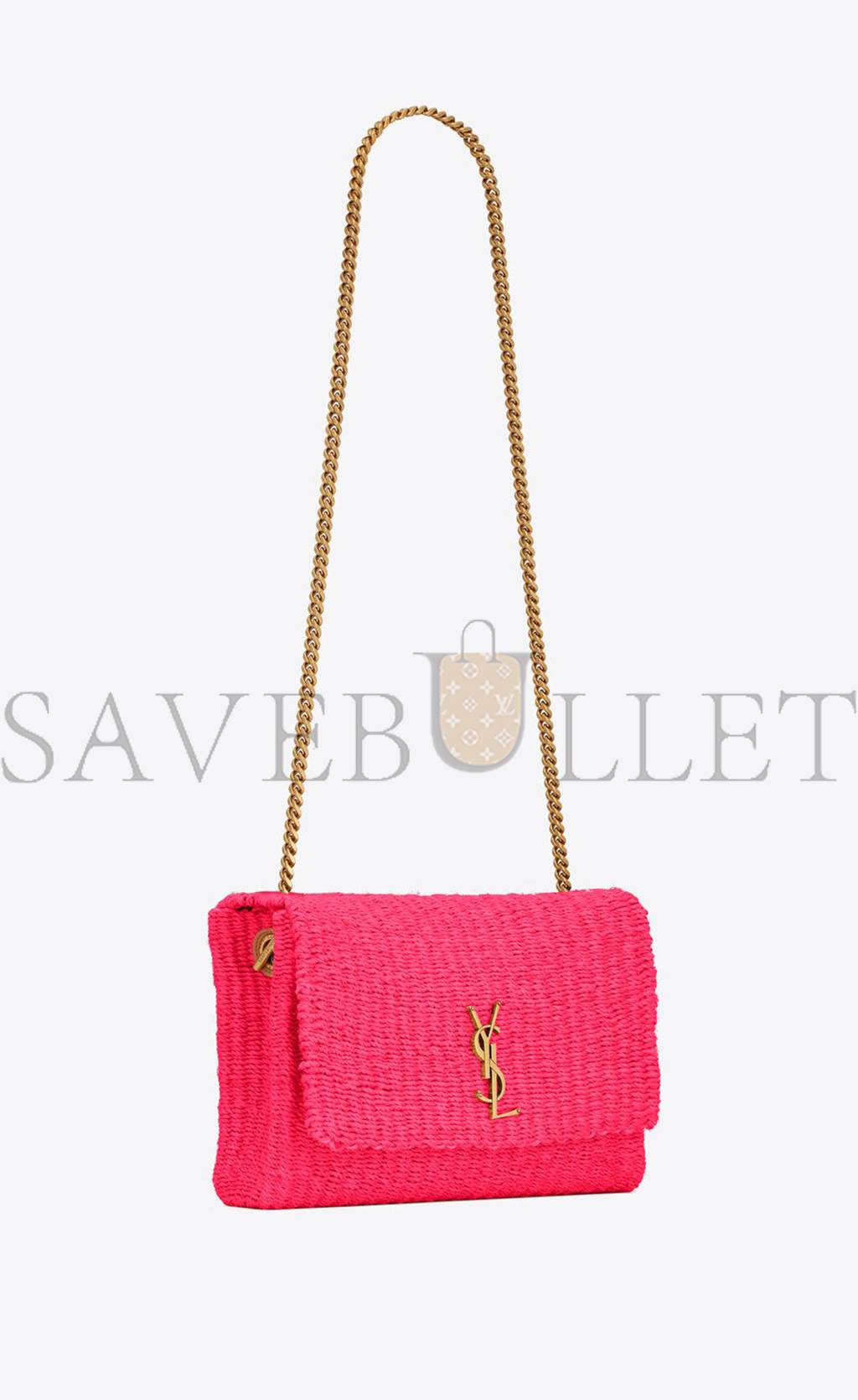 YSL KATE MEDIUM SUPPLE CHAIN BAG IN RAFFIA 580065FABK35688 (28.5*20*6cm)