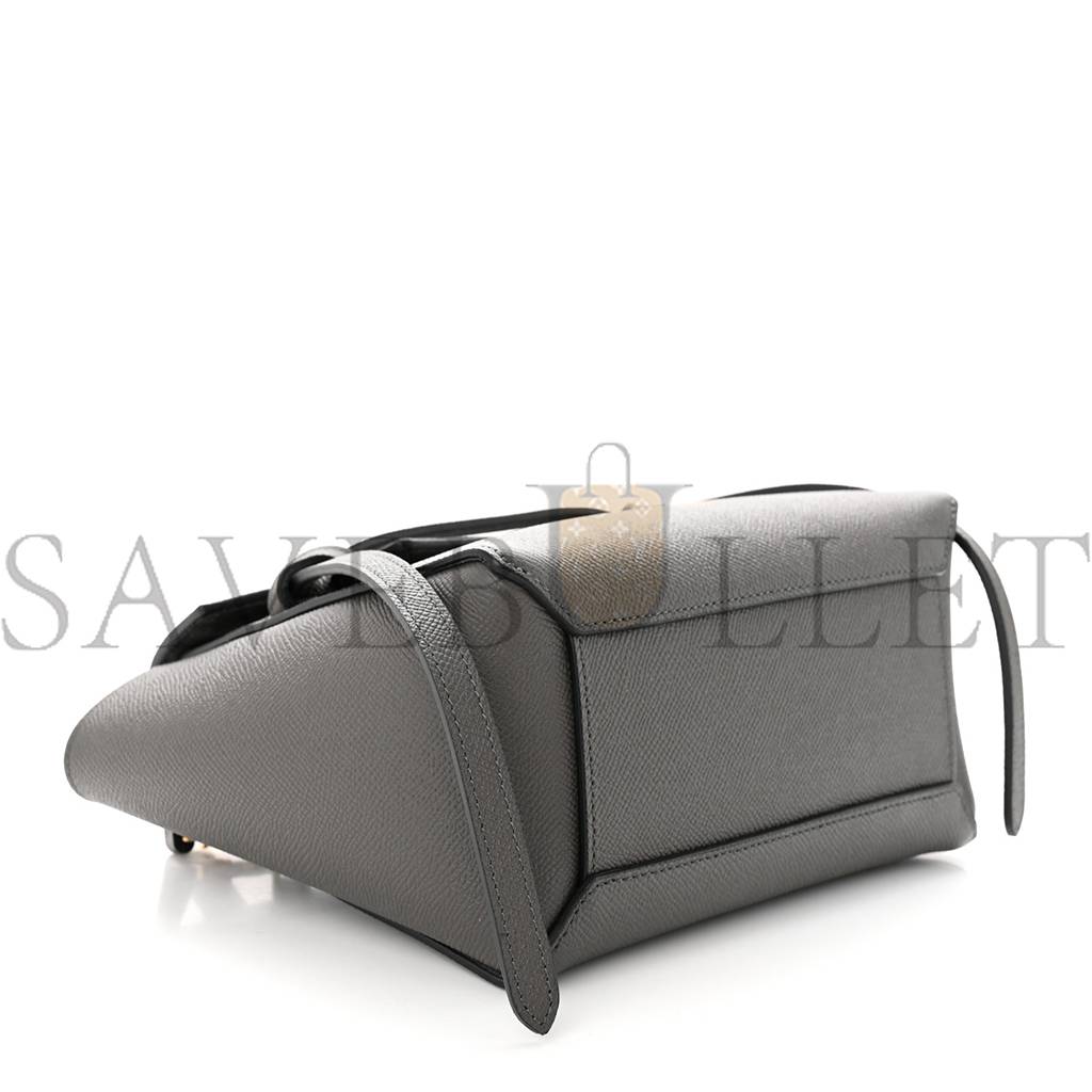 CELINE GRAINED CALFSKIN NANO BELT BAG GREY (20*17*11cm)