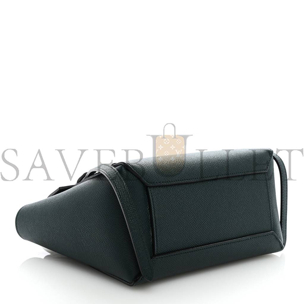 CELINE GRAINED CALFSKIN NANO BELT BAG AMAZONE (20*19*11cm)