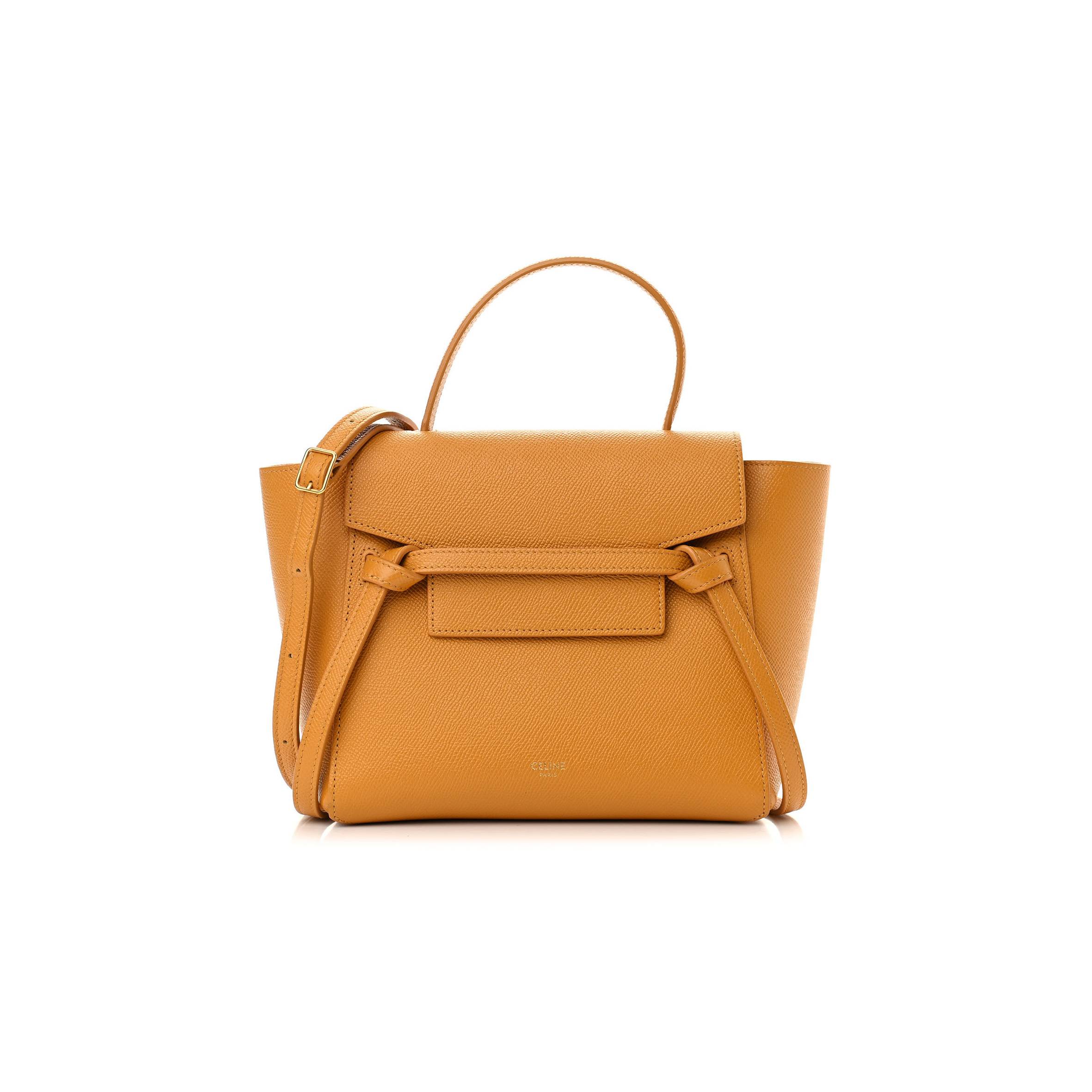 CELINE GRAINED CALFSKIN NANO BELT BAG CALENDULA (20*18*10cm)