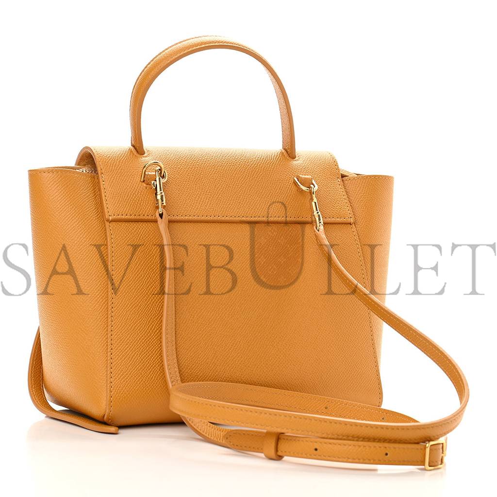 CELINE GRAINED CALFSKIN NANO BELT BAG CALENDULA (20*18*10cm)