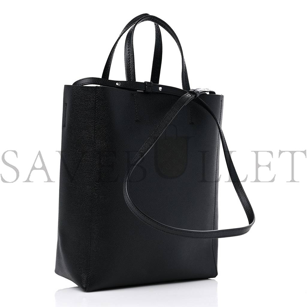 CELINE GRAINED CALFSKIN SMALL VERTICAL CABAS BLACK (28*23*10cm)